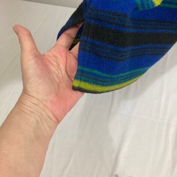 Womens Vintage‎ Chaus Sport Fleece Shacket Blue Green Black L - Picture 4 of 5